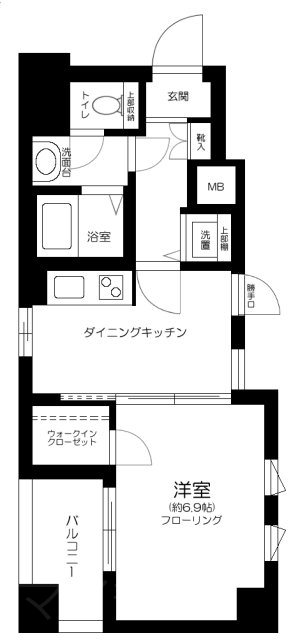 エスコート東日本橋     1103号室 間取り