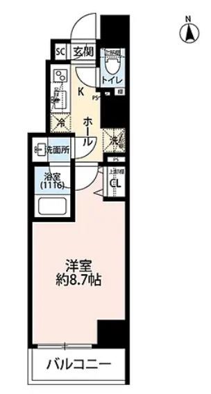プレール・ドゥーク浅草Ⅲ   402号室 間取り