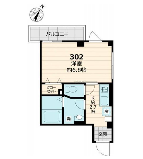 Zoo　Street　池之端    302号室 間取り