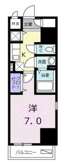 パルティール・アサクサ  503号室 間取り