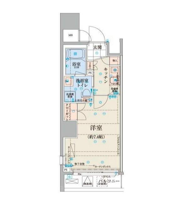 リヴシティ日本橋ネクステシア      207号室 間取り