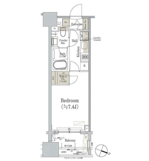 パークホームズ千代田淡路町    717号室 間取り