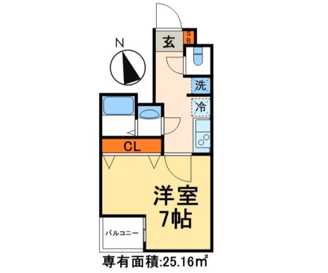 元浅草YKマンション   502号室 間取り