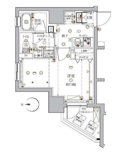 クレイシア入谷   803号室 間取り