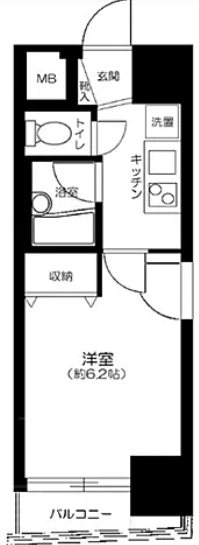 サンパティーク日本橋三越前   203号室 間取り