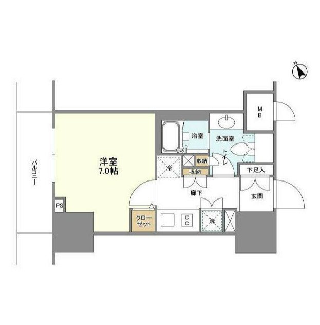 ブレス蔵前  702号室 間取り