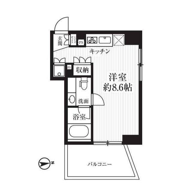 HF千駄木レジデンス      702号室 間取り
