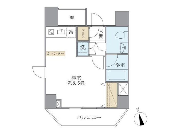 KDXレジデンス文京湯島    803号室 間取り