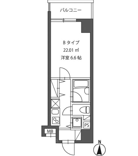 レジディア新御茶ノ水   204号室 間取り