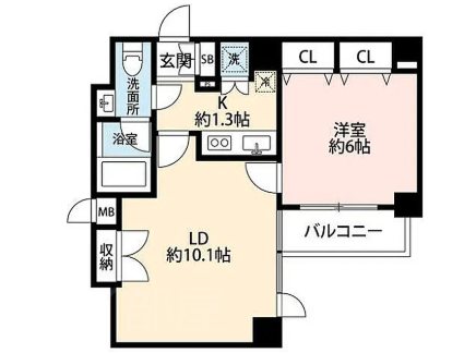 パレステュディオ日本橋東     509号室 間取り