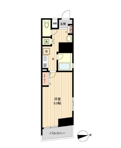 ラクラス新御徒町     506号室 間取り