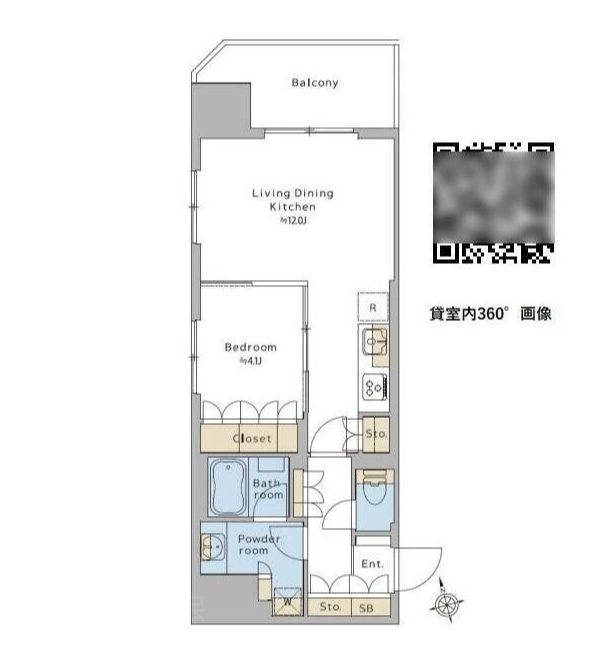 Brillia ist 浅草橋    202号室 間取り
