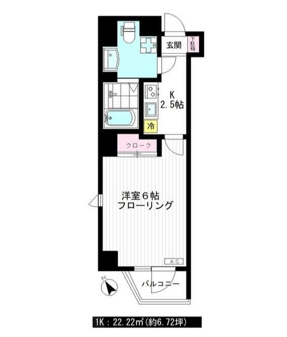 モトパーク御茶ノ水  401号室 間取り