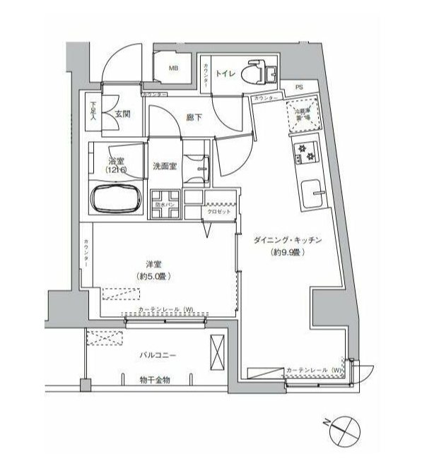 カーサケイト     601号室 間取り