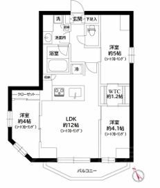 La Perla Bunkyo-koishikawa  701号室 間取り