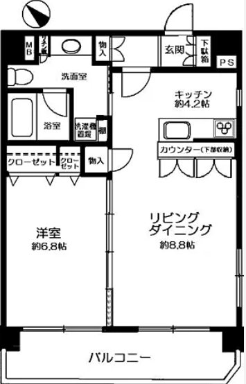 プレール・ドゥーク秋葉原Ⅱ   802号室 間取り