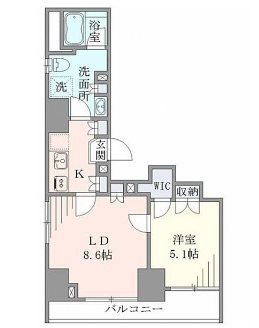 プランドール水天宮     806号室 間取り
