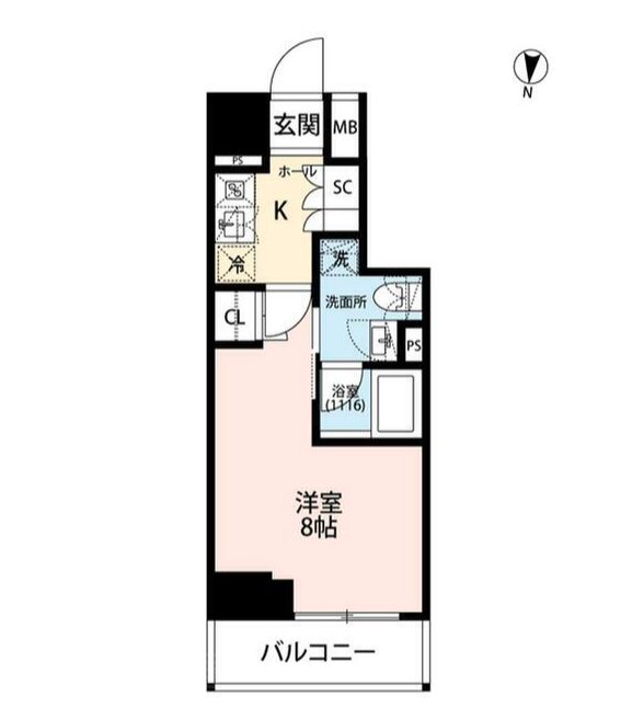 プレールドゥーク神楽坂   1202号室 間取り