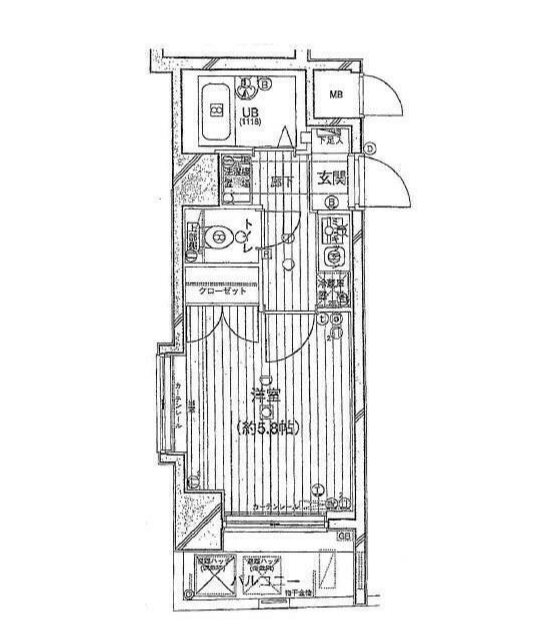 メインステージ早稲田    405号室 間取り
