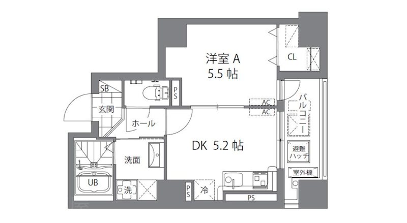グラヴィティーシュタイン神楽坂   503号室 間取り