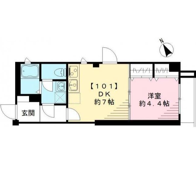 ラフィーネ春日  101号室 間取り
