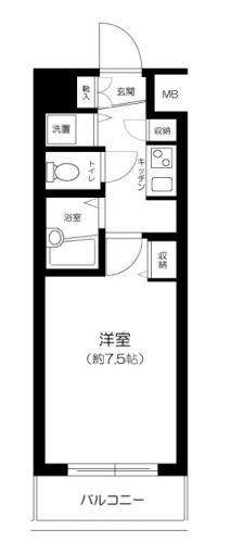 ガラ・ステージ神田小川町  702号室 間取り