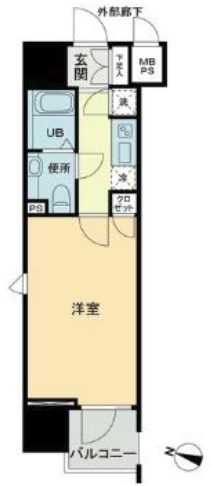 パトリア九段下  705号室 間取り