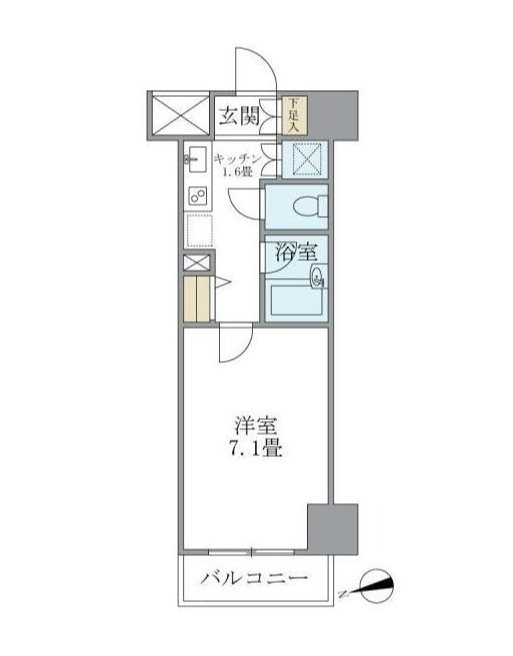 コート新御徒町  302号室 間取り
