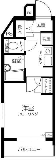 スカイコート神楽坂第2  307号室 間取り