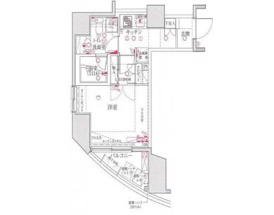 グランティアラ新御徒町アジールコート  404号室 間取り