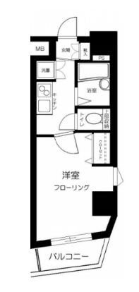 パークウェル千駄木駅前    1104号室 間取り