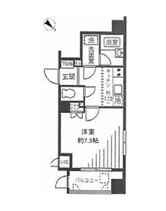 エクセレント三越前     1103号室 間取り