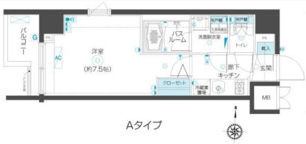 フェニックス市谷本村町   1101号室 間取り