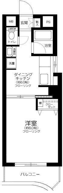 ガーデンプレイス市ヶ谷    302号室 間取り