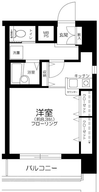 日神パレステージ御徒町Ⅱ  1202号室 間取り