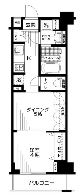 日神デュオステージ浅草三筋     1104号室 間取り