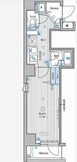 ガーラ・ステーション新宿牛込柳町    5号室 間取り