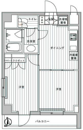 ルーブル飯田橋   409号室 間取り