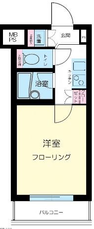 ルーブル神楽坂参番館     407号室 間取り