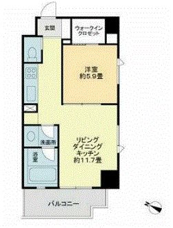ベルファース本郷弓町  1006号室 間取り