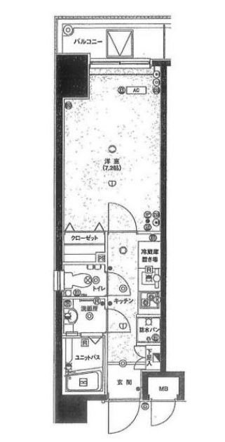 エスコート日本橋人形町  701号室 間取り