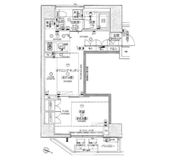 ミテッツァ千代田三崎町  201号室 間取り