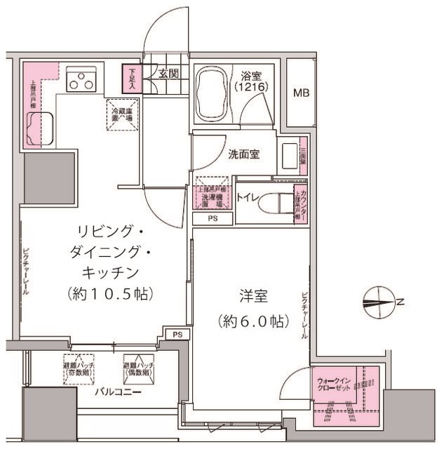 プレジリア東日本橋  1206号室 間取り