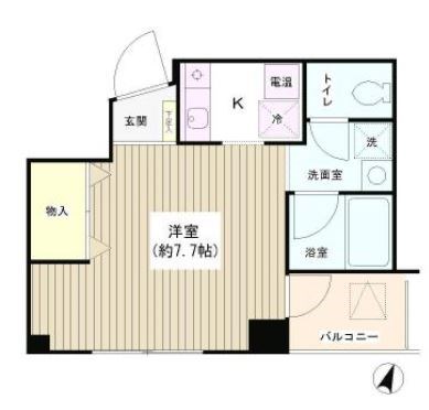 TKR神田多町     801号室 間取り