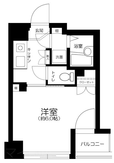ベスト本郷   602号室 間取り