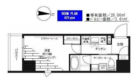 グランドコンシェルジュ神楽坂α  102号室 間取り
