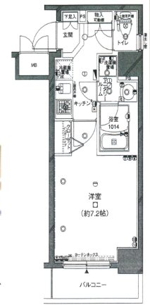 パレステュディオ神田EAST    211号室 間取り