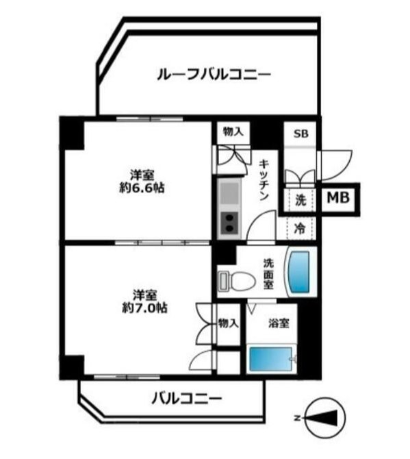 アクサス白山  509号室 間取り