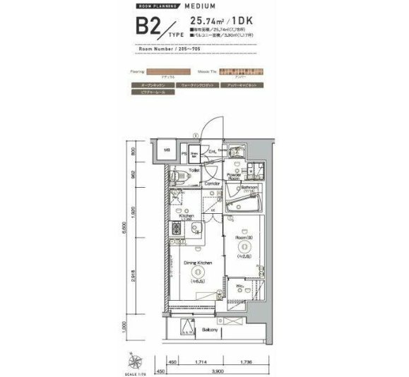 シーフォルム上野アジールコート      405号室 間取り