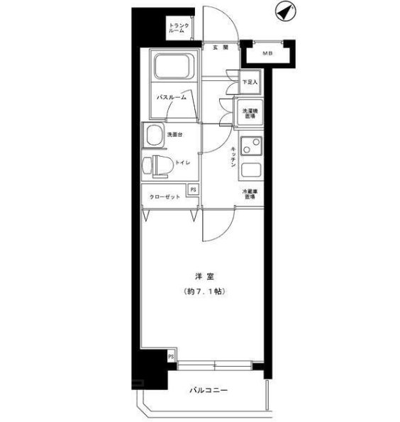 パレステュディオ銀座東壱番館    604号室 間取り